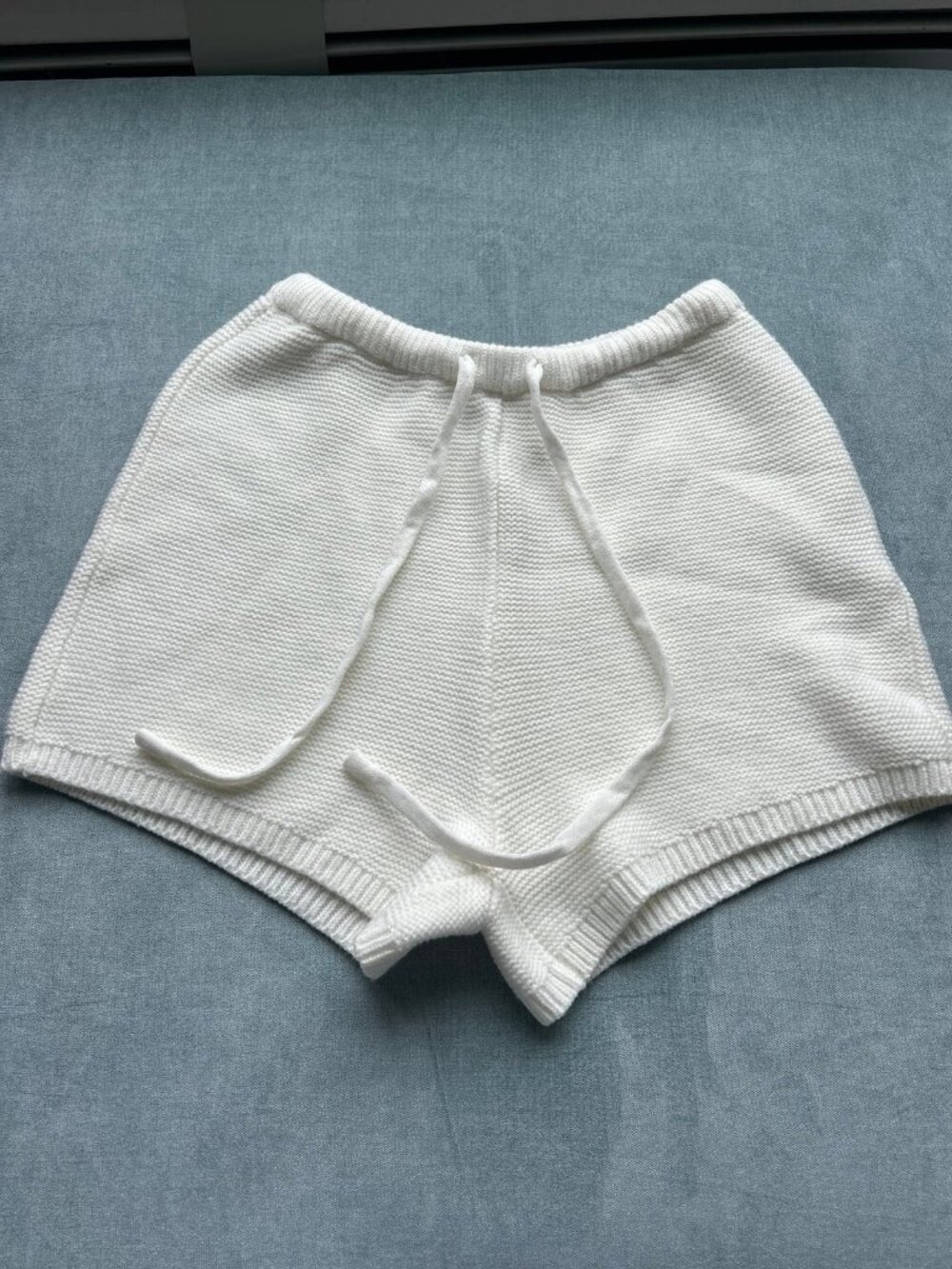 Sabo Skirt Cream Knit Drawstring Women’s Shorts